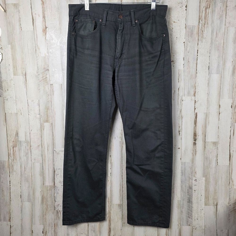 Levi's 505 Dark Gray Regular Fit Straight Leg Jeans Size 33